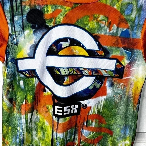 Boys 10/12 Multicolor Short Sleeve Gaming Jersey T-Shirt ESX360 ESPORTS - Picture 2 of 6